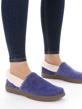 NEW! VIONIC Clare Cozy Collar Orthotic Arch Support Loafers Slippers 9.5